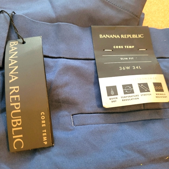 Banana Republic Slim Fit Core Temp Talilores Performance  Pants NWT 37.5 - Picture 7 of 7